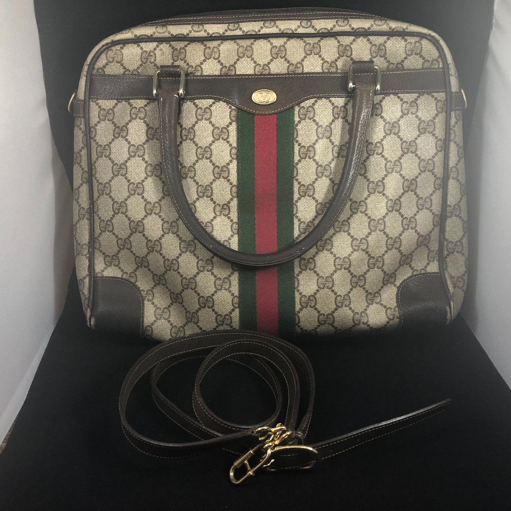 ✨VIDEO Authentic Vintage Gucci Monogram Travel Bag